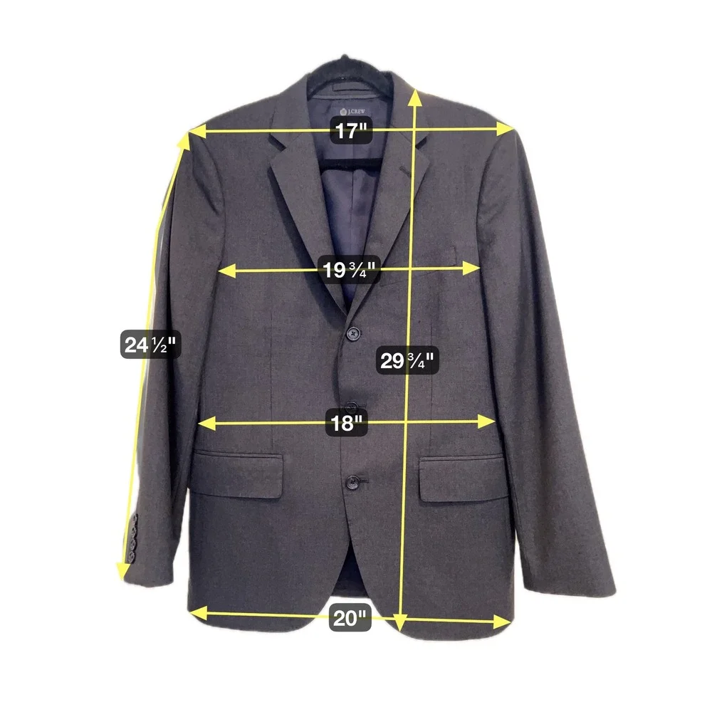 J. Crew Italian Wool Aldridge Jacket Gray Blazer 38S Staple Business Workwear
